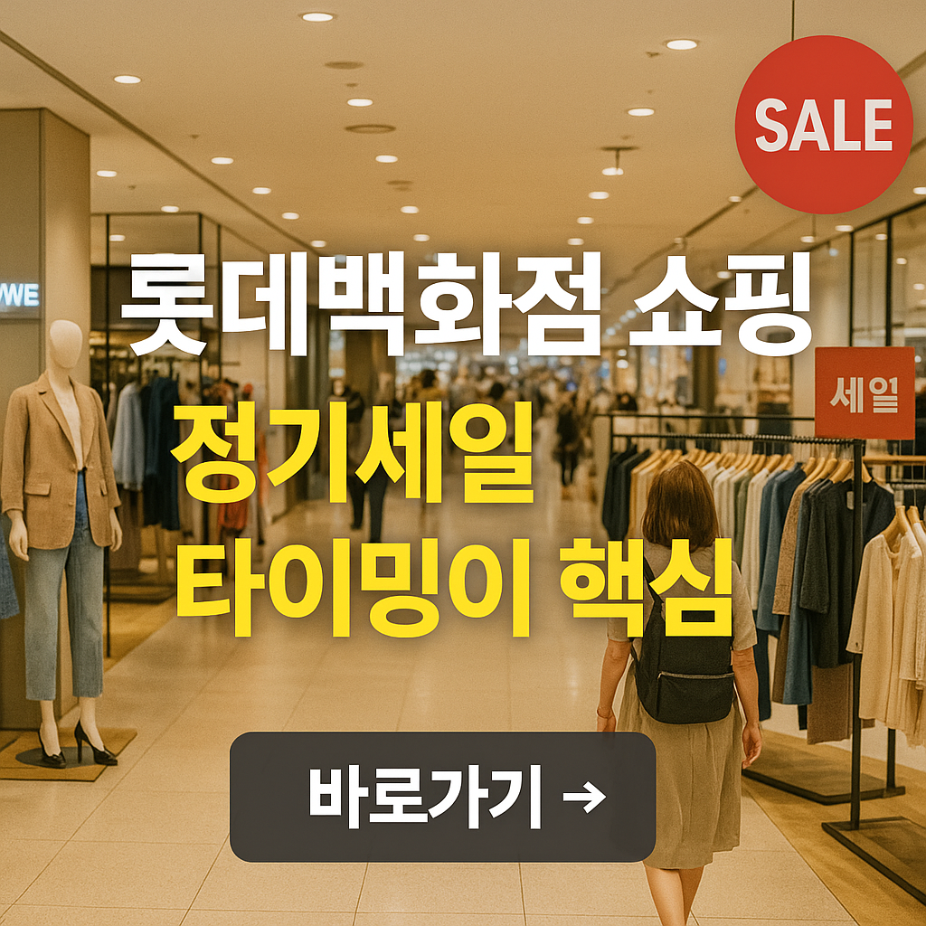 롯데백화점 쇼핑