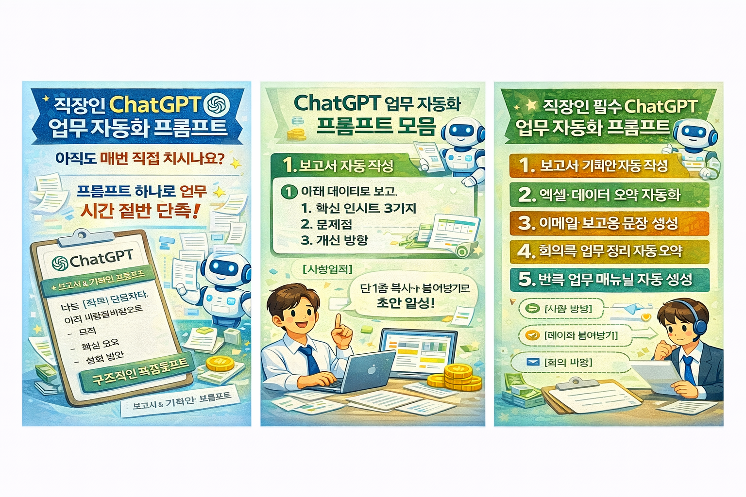 직장인 ChatGPT 업무 자동화 프롬프트 모음