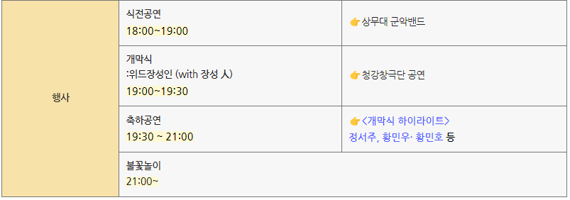 장성 황룡강 길동무 꽃길 축제 주차장 연예인