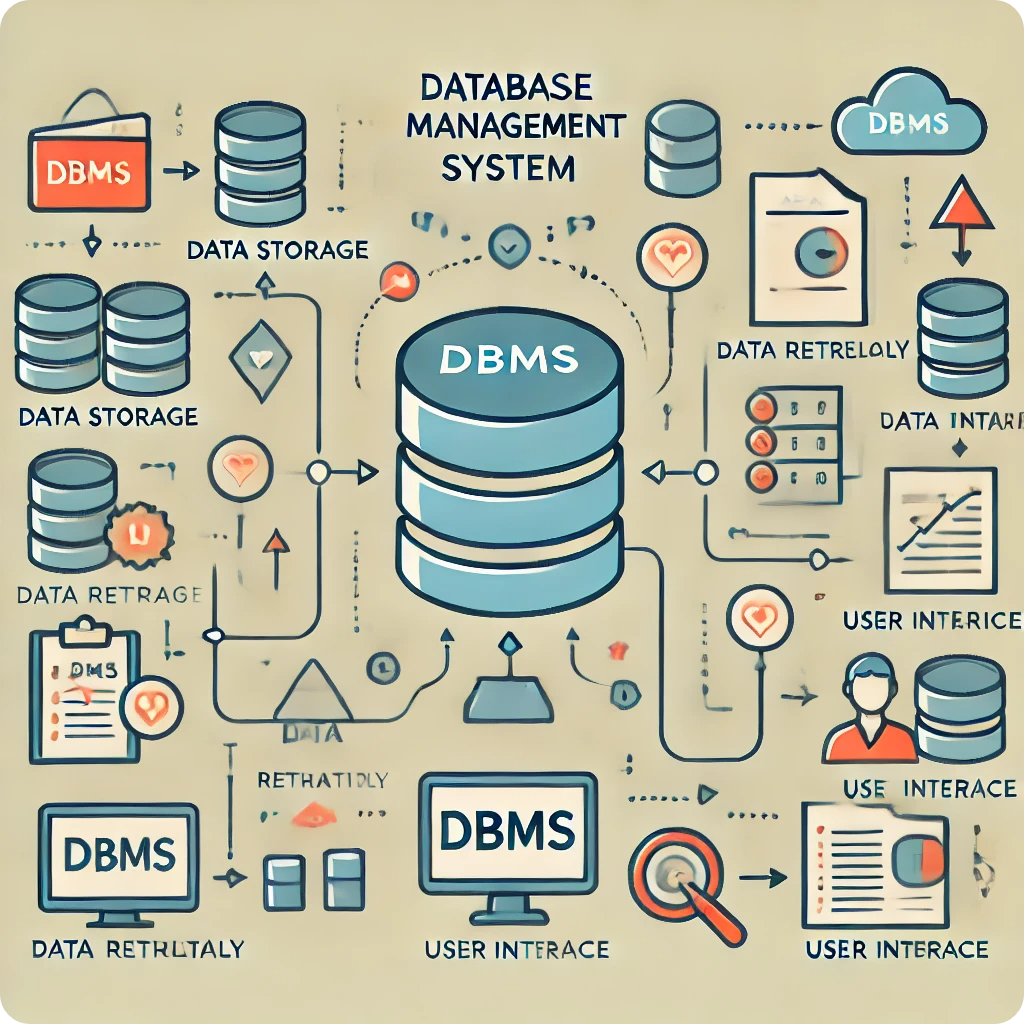 데이터베이스 관리 시스템을 설명하는 이미지