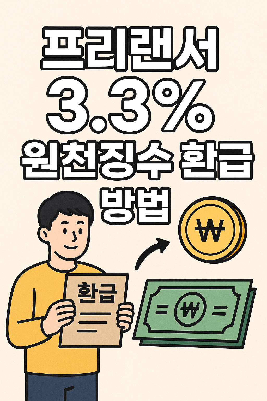 프리랜서 3.3% 원천징수 환급 방법