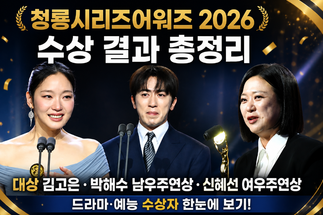 청룡시리즈어워즈 2026 수상 결과｜대상 김고은, 드라마&middot;예능 수상자 총정리