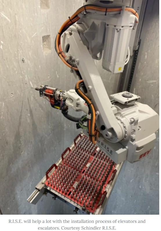 세계 최초의 엘리베이터 설치 자동 로봇 시스템 VIDEO: Schindler's autonomous robotic installation system for elevators