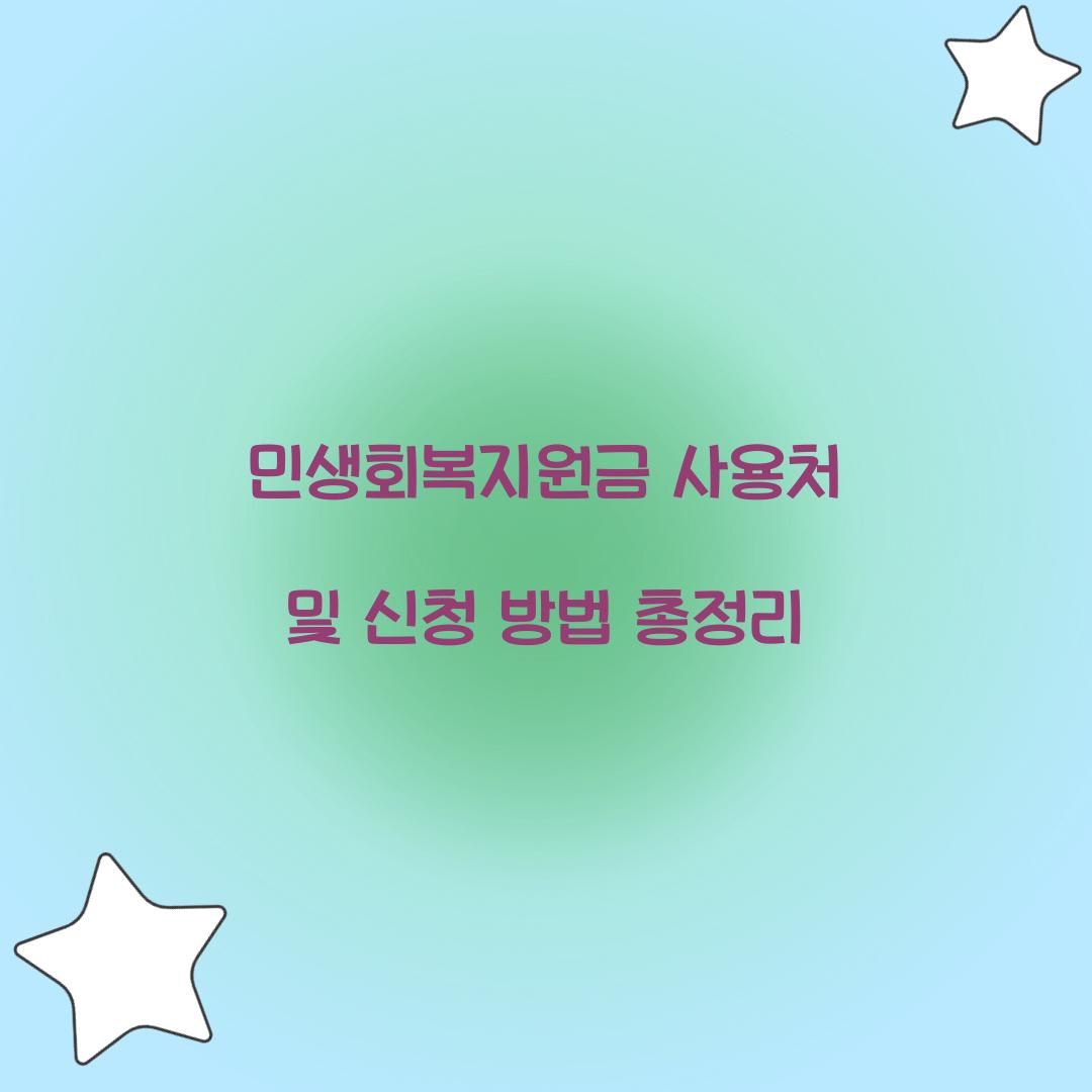 민생회복지원금 사용