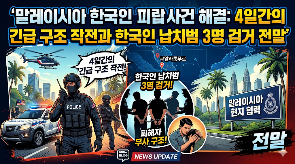 말레이시아 한국인 피랍 사건 해결: 4일간의 긴급 구조 작전과 한국인 납치범 3명 검거 전말