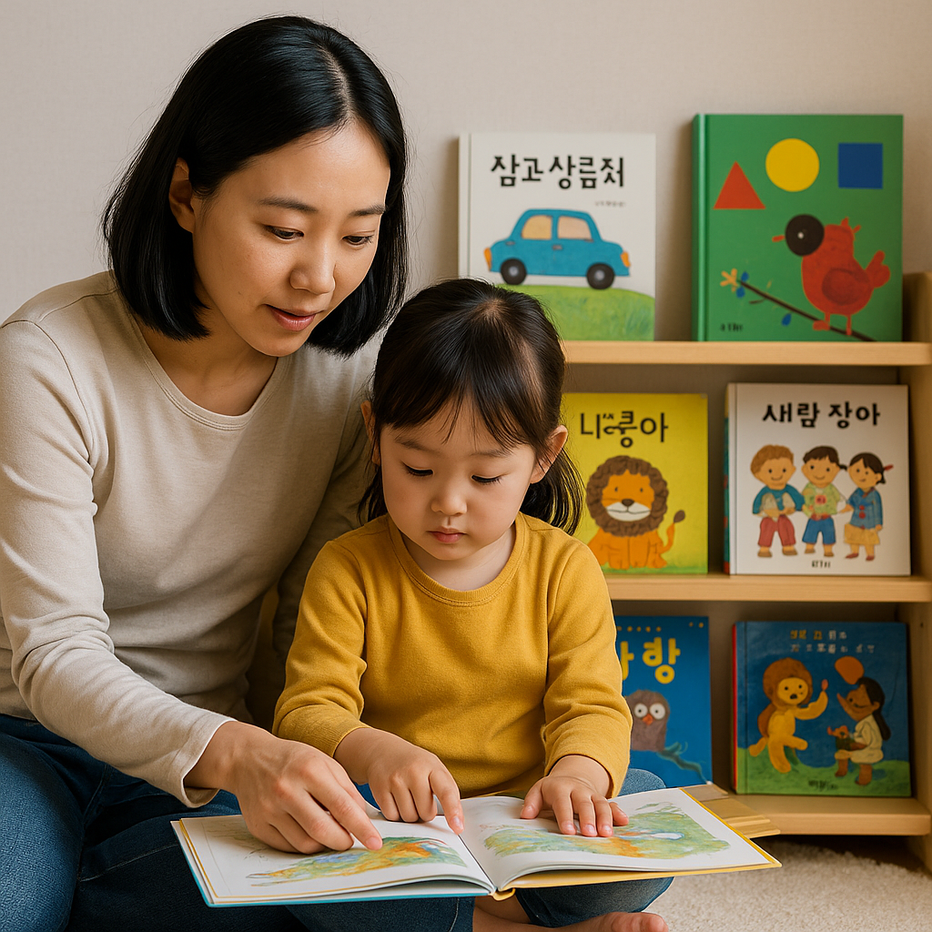 엄마랑 아이랑 그림책 보기