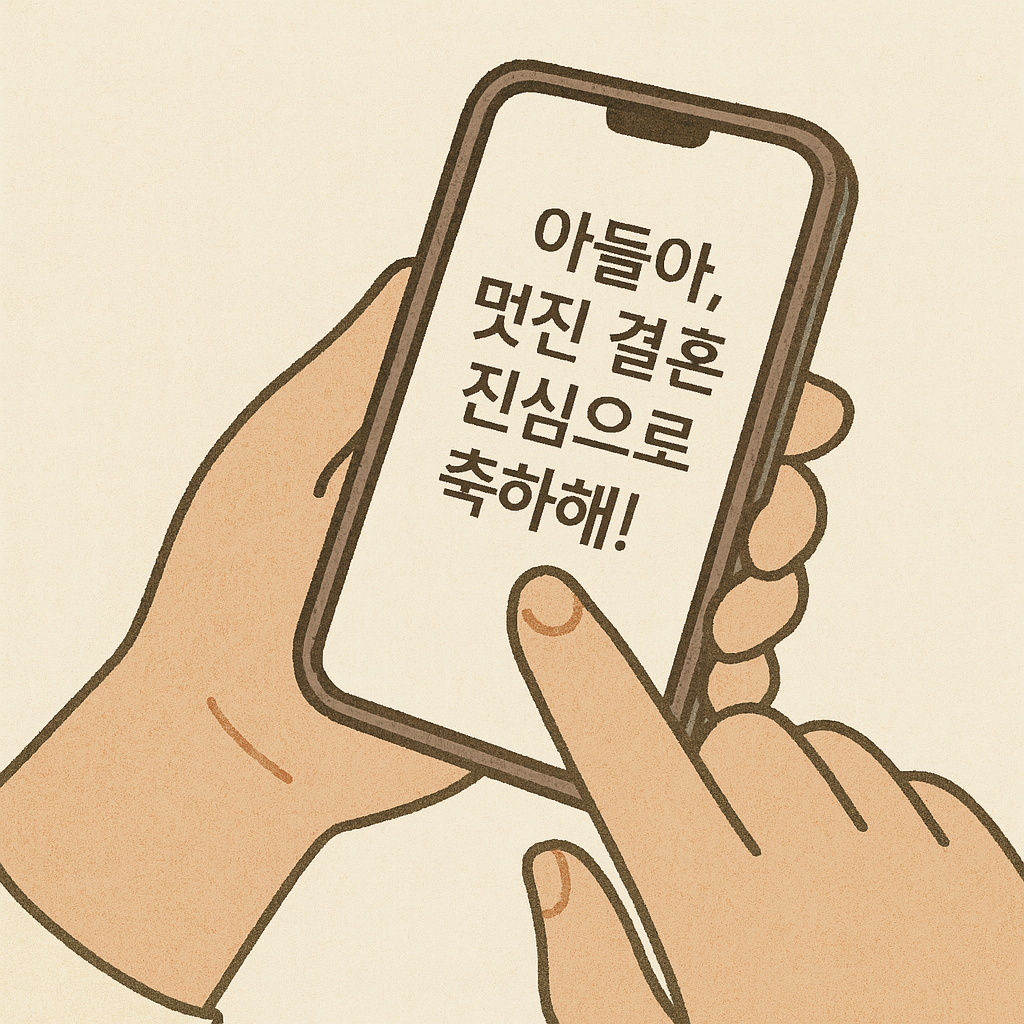 친구 아들에게 직접 보낼때