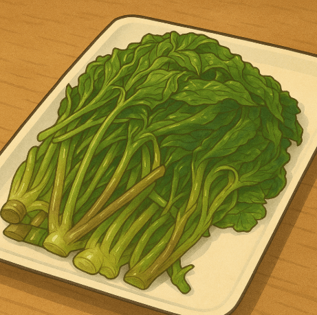 데친 엄나무순이 그릇에 담겨있는 그림