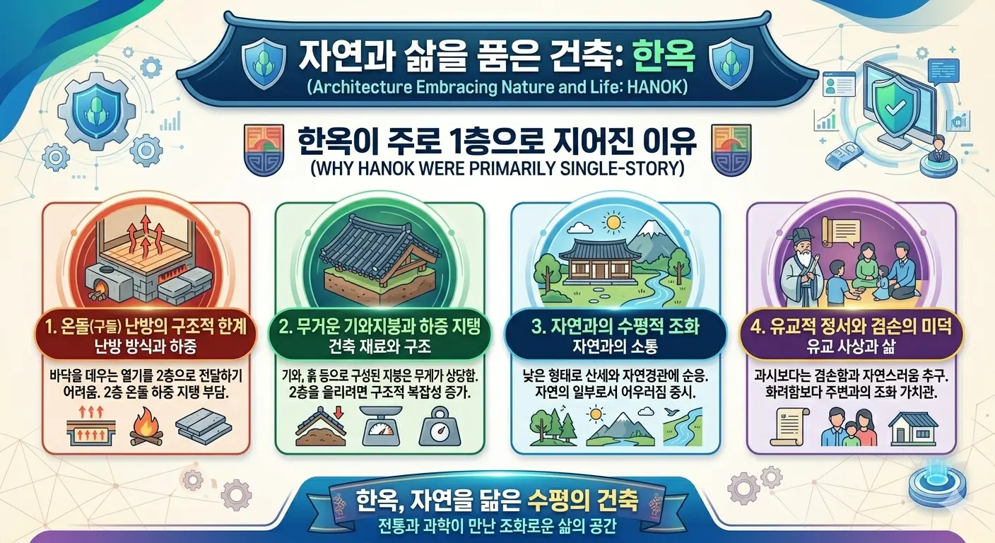 왜 한옥은 1층이었을까? 자연을 닮은 집, 유독 낮고 넓게 지어진 4가지 이유!!