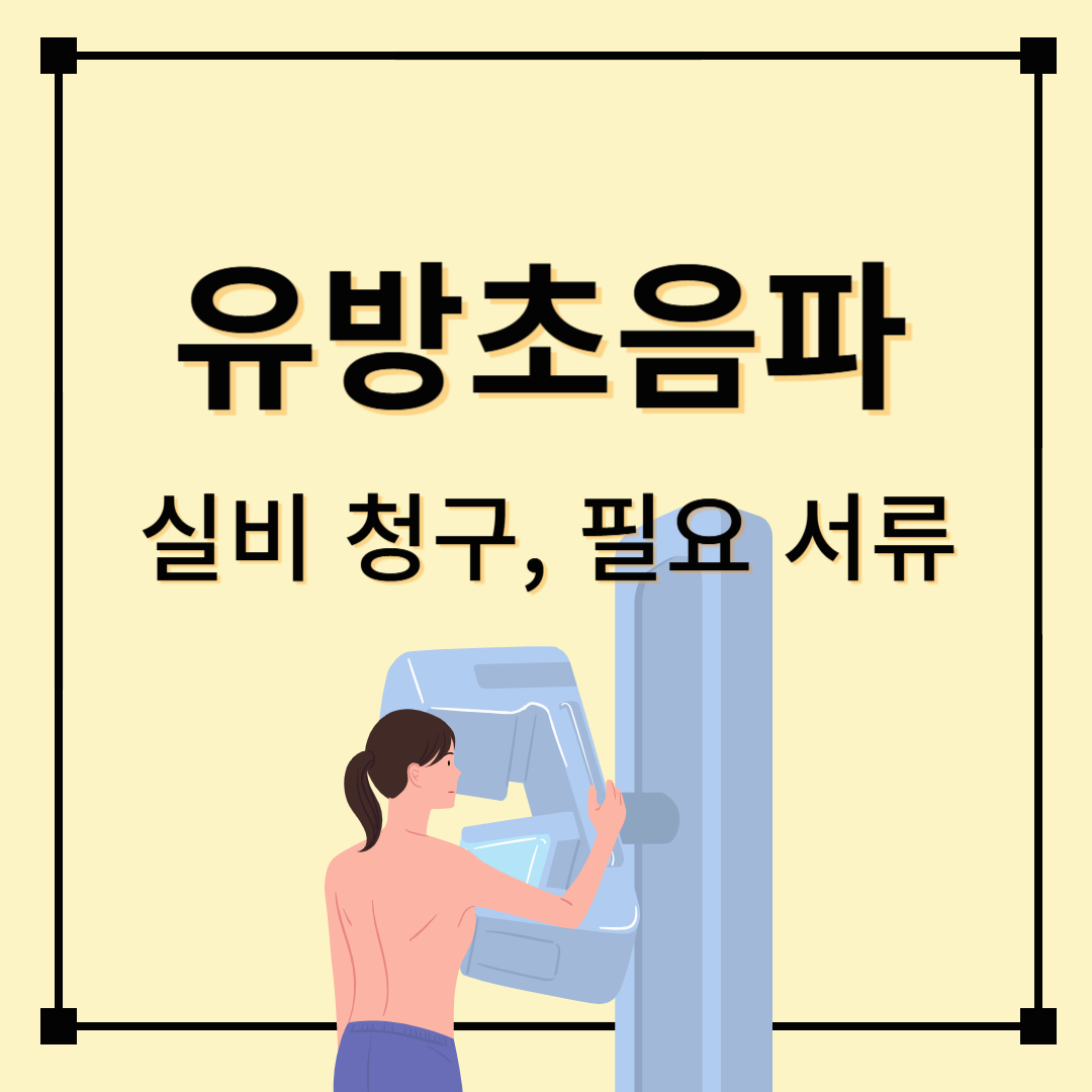 [2025 최신] 유방초음파 실비 보험 청구 꿀팁