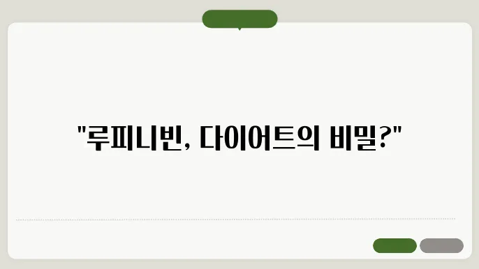 루피니빈의 부작용에 대한 설명