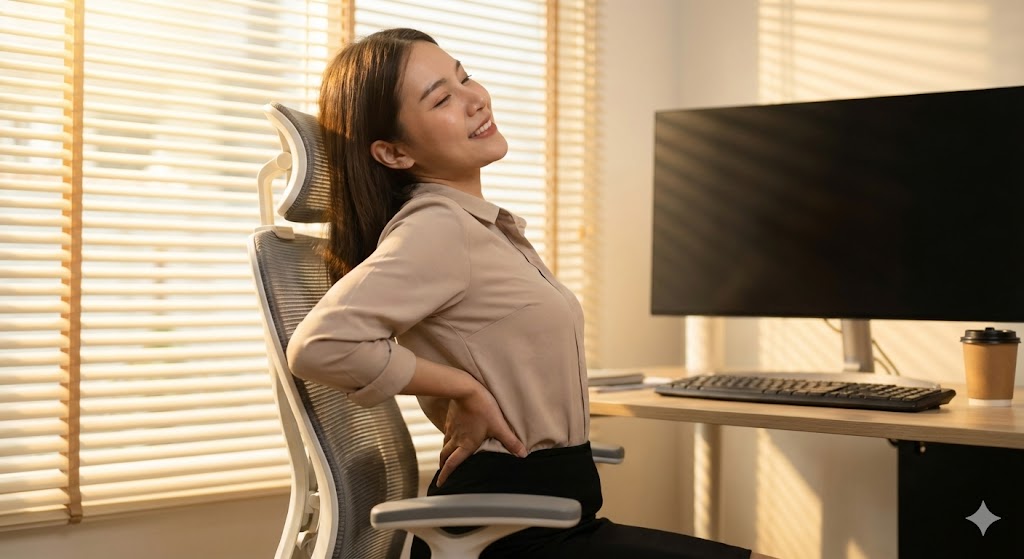 오래 앉은 뒤 허리를 깨우는 작은 움직임 사진