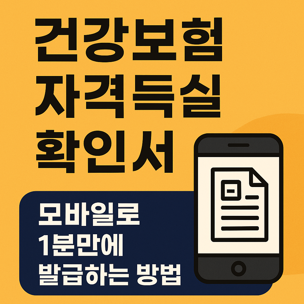 건강보험 자격득실 확인서, 2025년 완벽 가이드