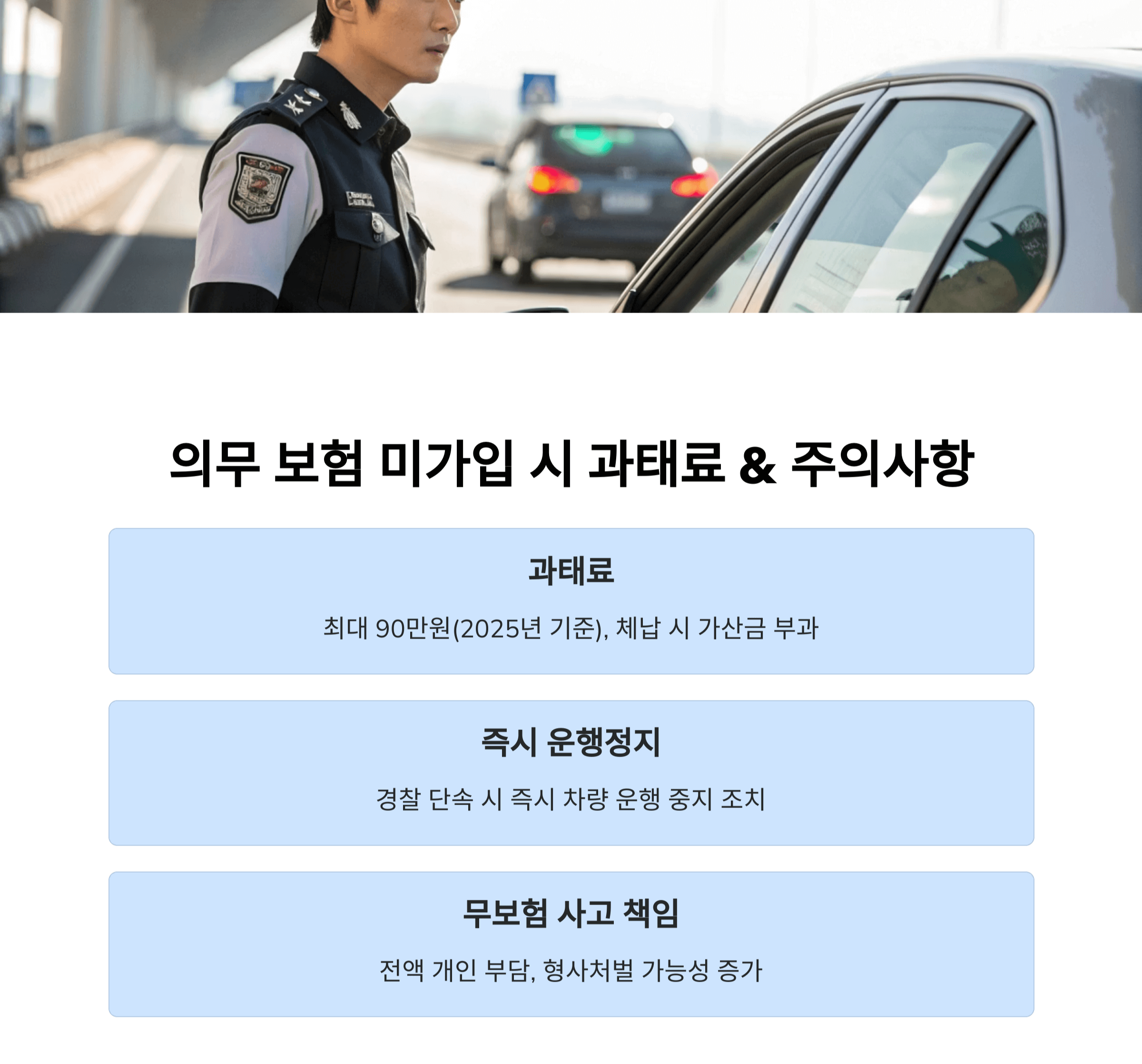 의무 보험 미가입 시 과태료&주의사항