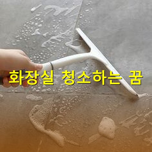 화장실-바닥을-락스풀어-깨끗이-청소하는-모습
