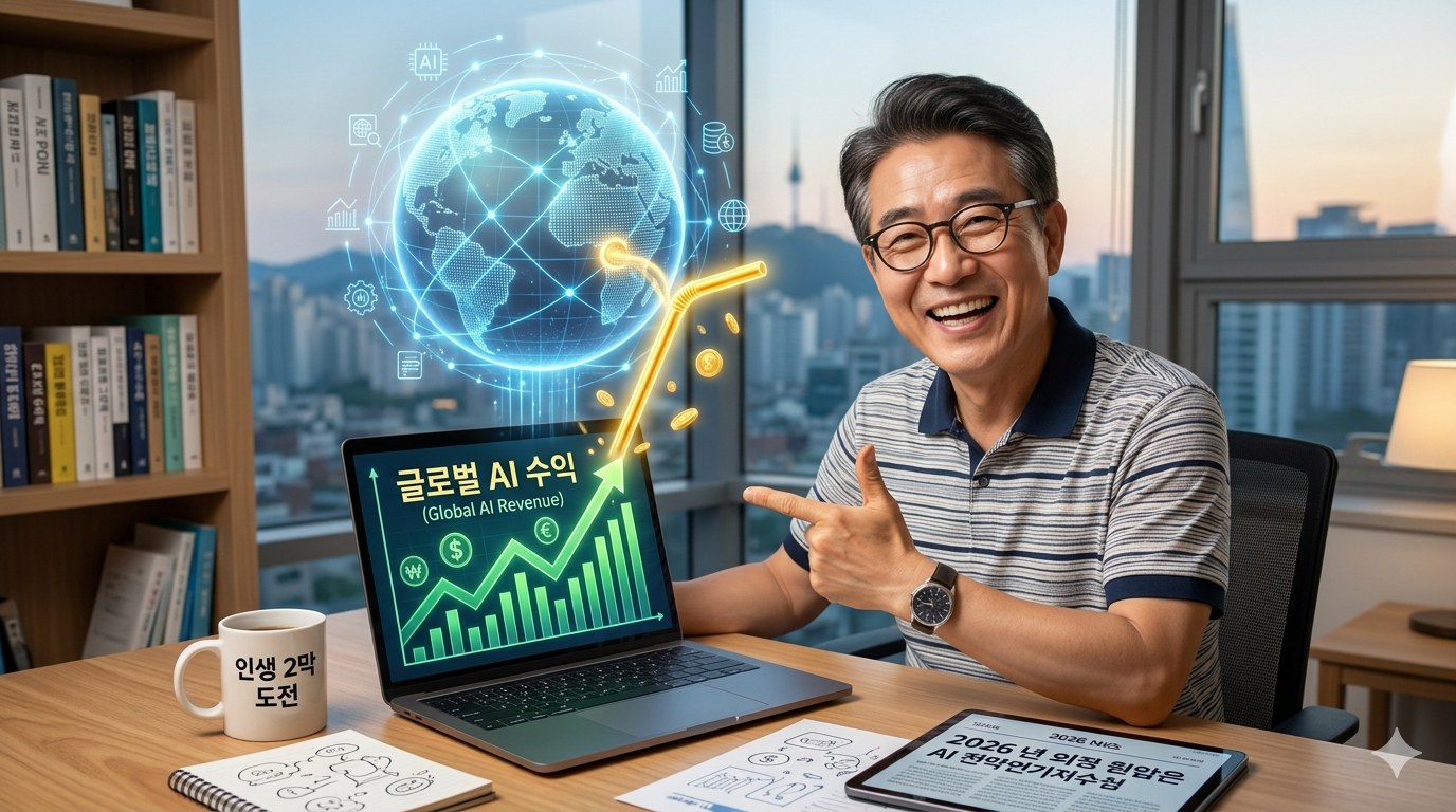 인공지능(AI)이 제 은퇴 자금 뺏는 줄 알았더니, 글로벌 시장에 빨대 꽂는 '황금 빨대'였네요? (50대 아저씨의 글로벌 AI 반란기)