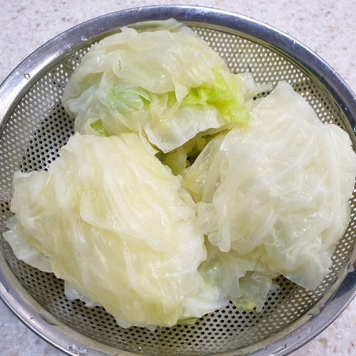데친-양배추