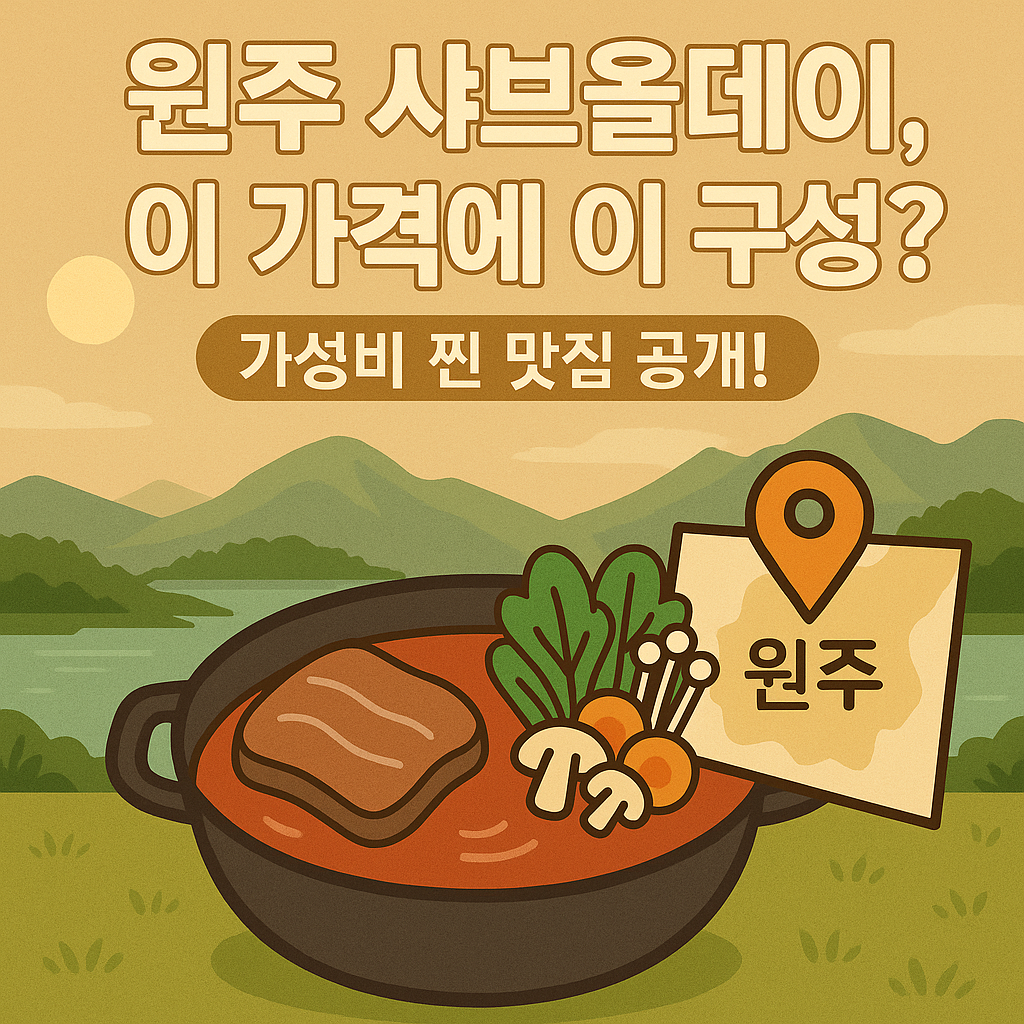 원주 샤브올데이 가성비 끝판왕? 진짜 맛있는 무한리필 찾았다!