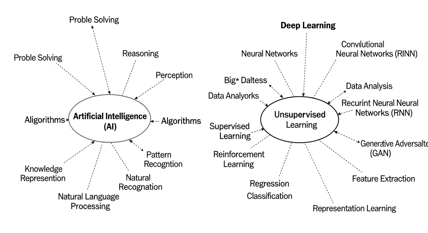 <img src="ai_ml_dl_hierarchical_concept_map.webp" alt="AI, 머신러닝, 딥러닝의 관계를 지도처럼 표현한 기술적 개념도입니다. 이미지 입니다">