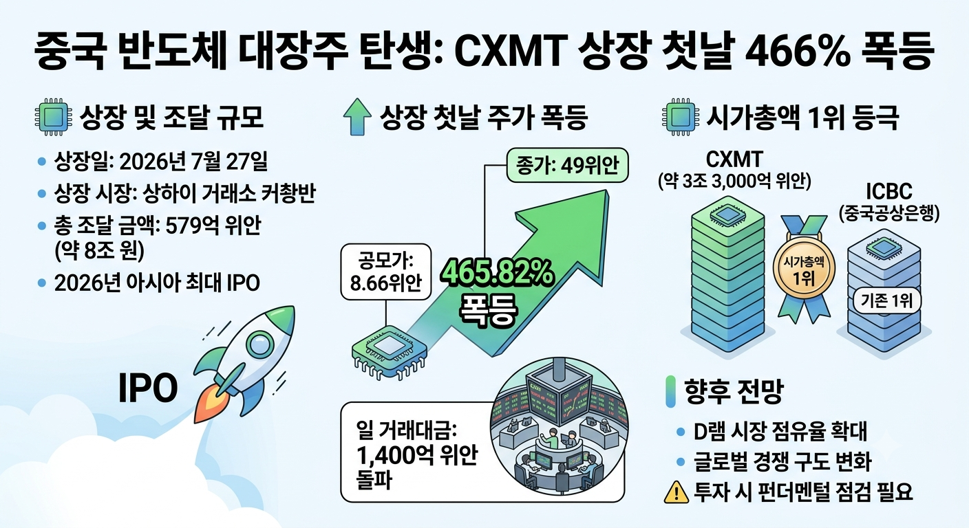 CXMT 상장 (D램, 시가총액, 반도체)