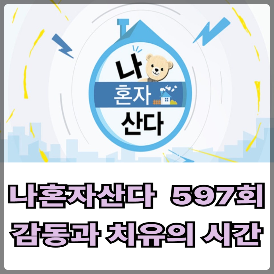 나혼자산다 597회(감동과 치유의 시간, 기안84의 선행과 키의 힐링 그리고 김대호의 감동 예고)