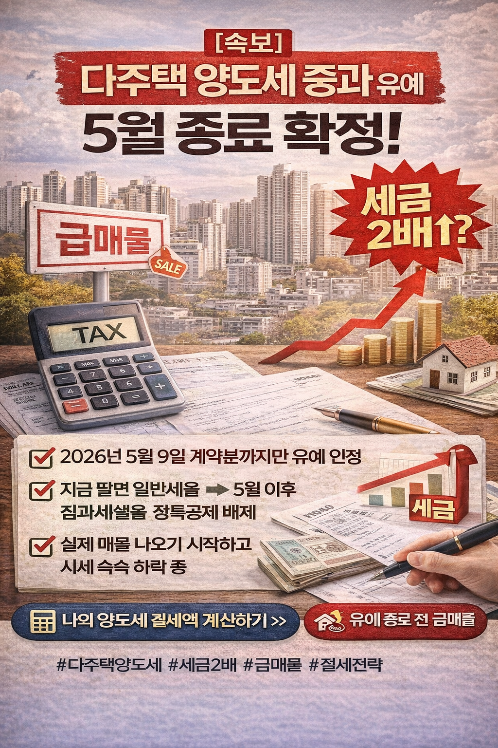 다주택 양도세 중과 유예 관련 사진