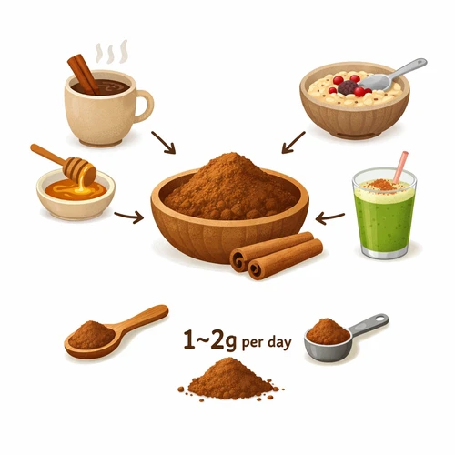 계피가루 파우더 스푼샷