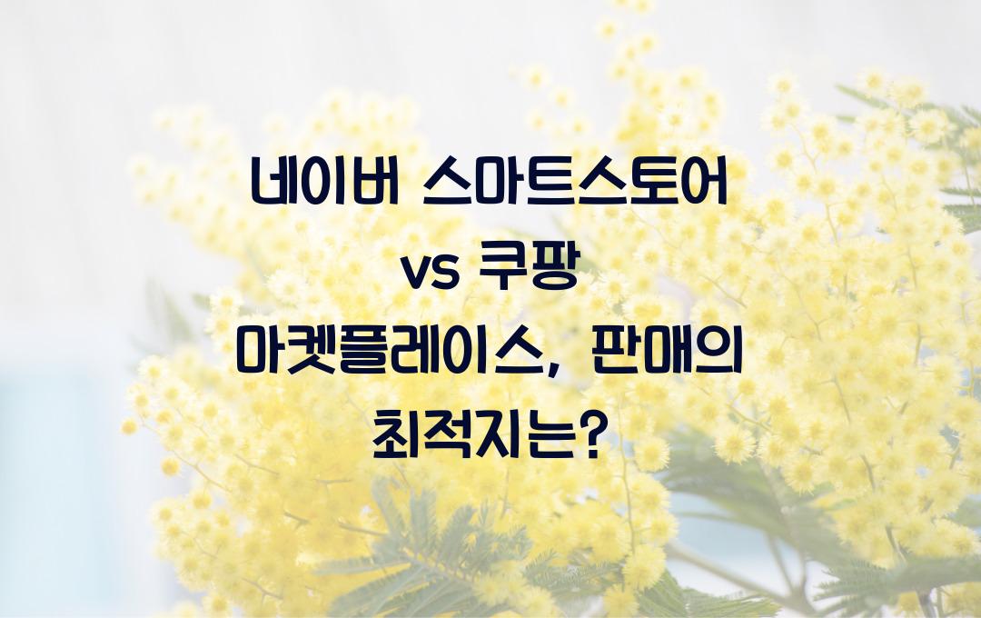 네이버 스마트스토어 vs 쿠팡 마켓플레이스, 어디서 판매하는 게 좋을까?