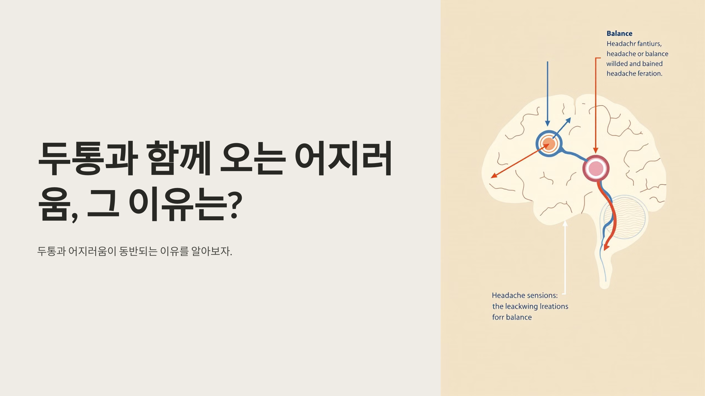 두통과 함께오는 어지러움