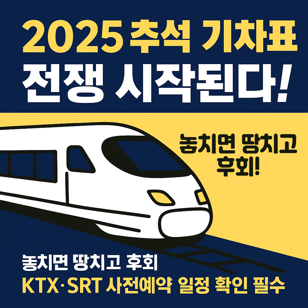 2025 추석 기차표 전쟁 시작