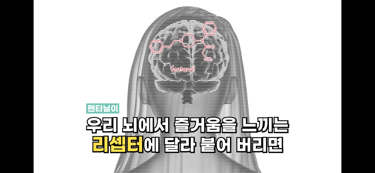 리셉터에 달라붙은 펜타닐