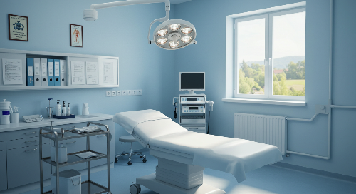 항문검사를 진행하는 진료실