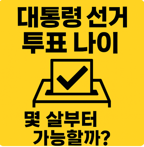 대통령 선거 투표 나이