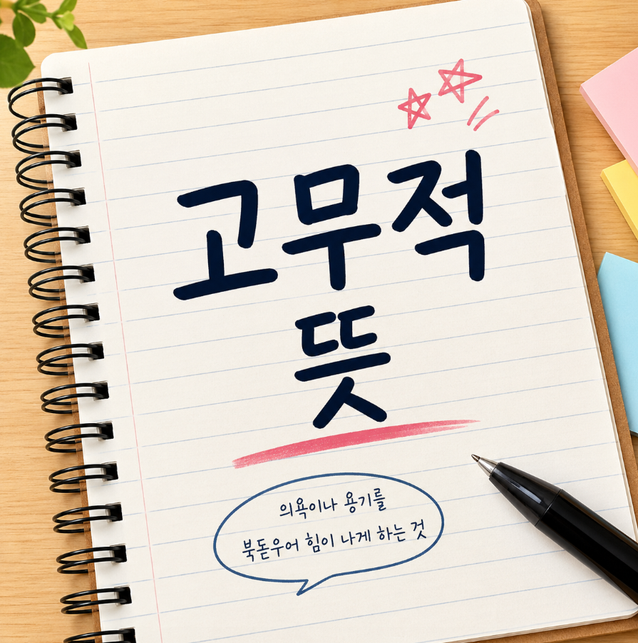 고무적 뜻
