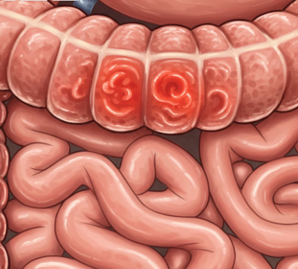 장염 걸린 장 일러스트