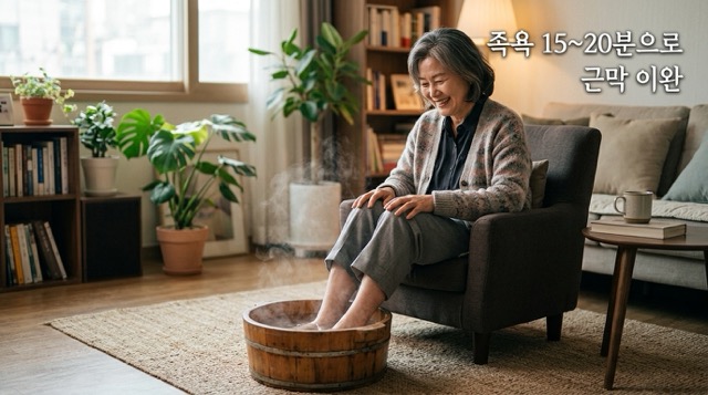 족저근막염 족욕 온찜질 집에서