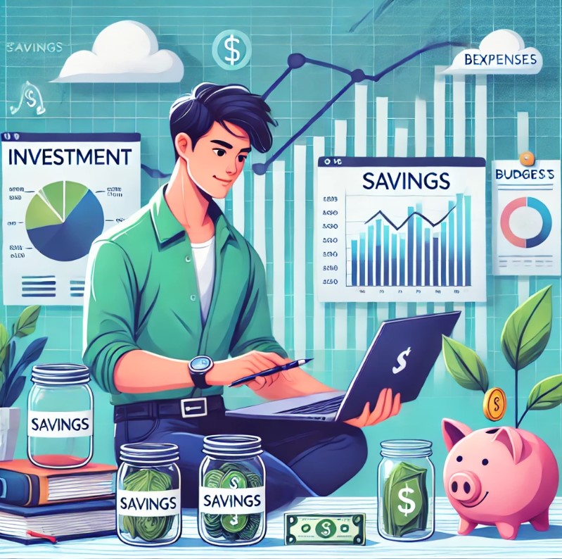 재테크하는 대학생 사진