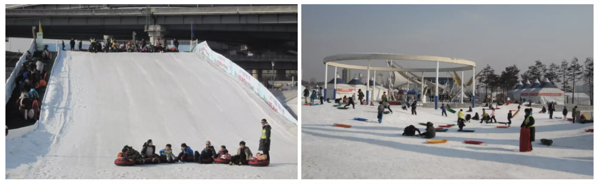 뚝섬 잠원 여의도 눈썰매장