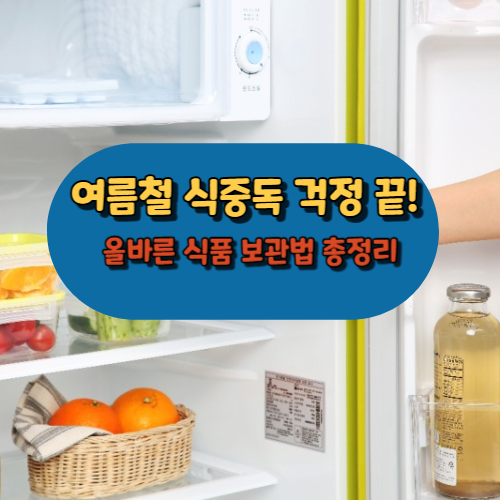 올바른 식품 보관법 총정리
