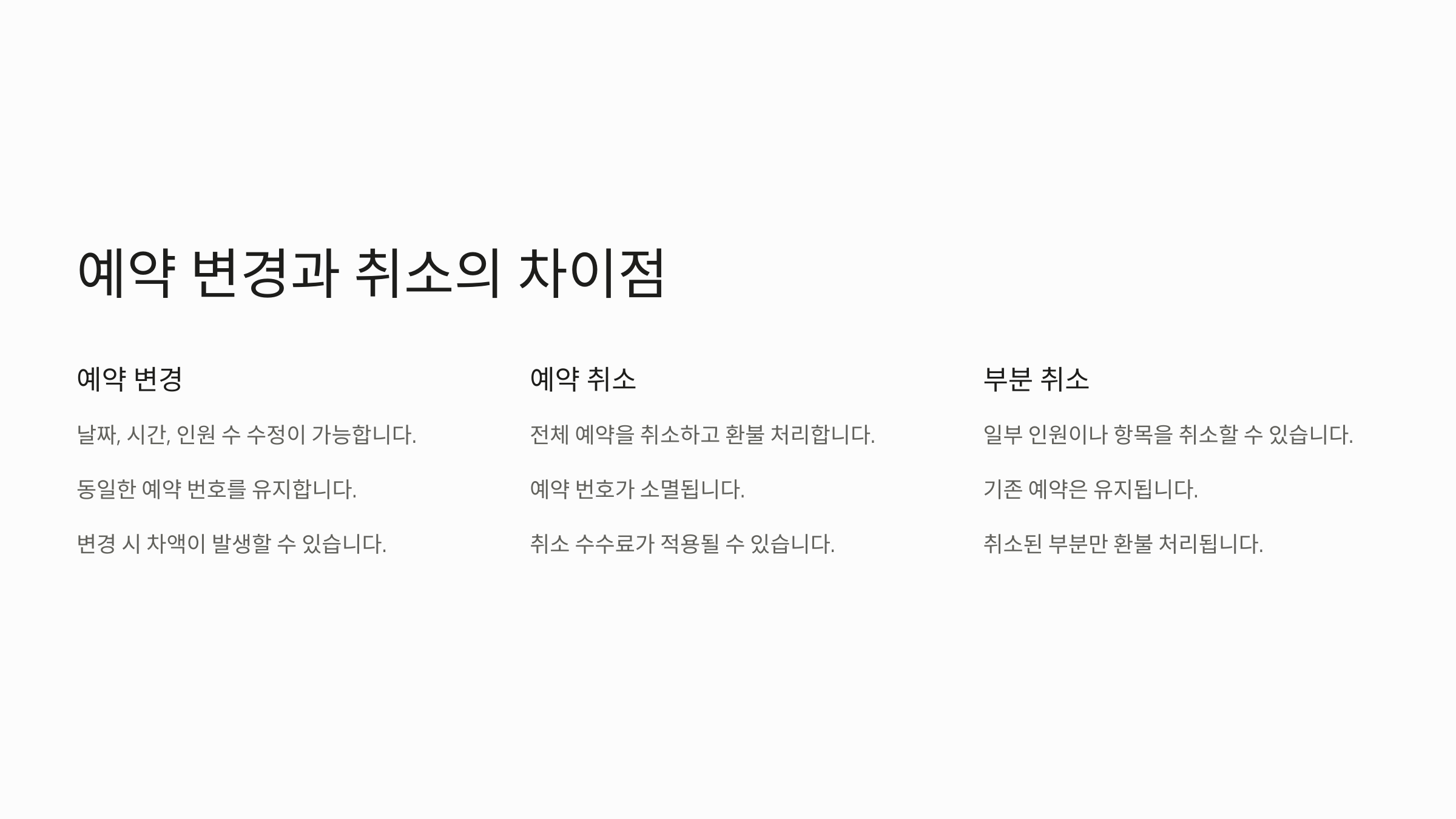 변경과 취소 차이점