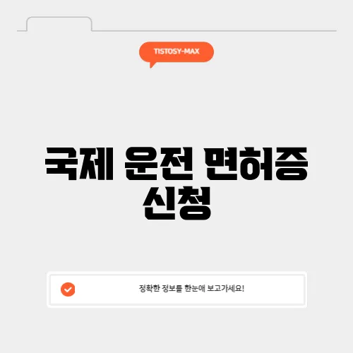 국제 운전 면허증 신청