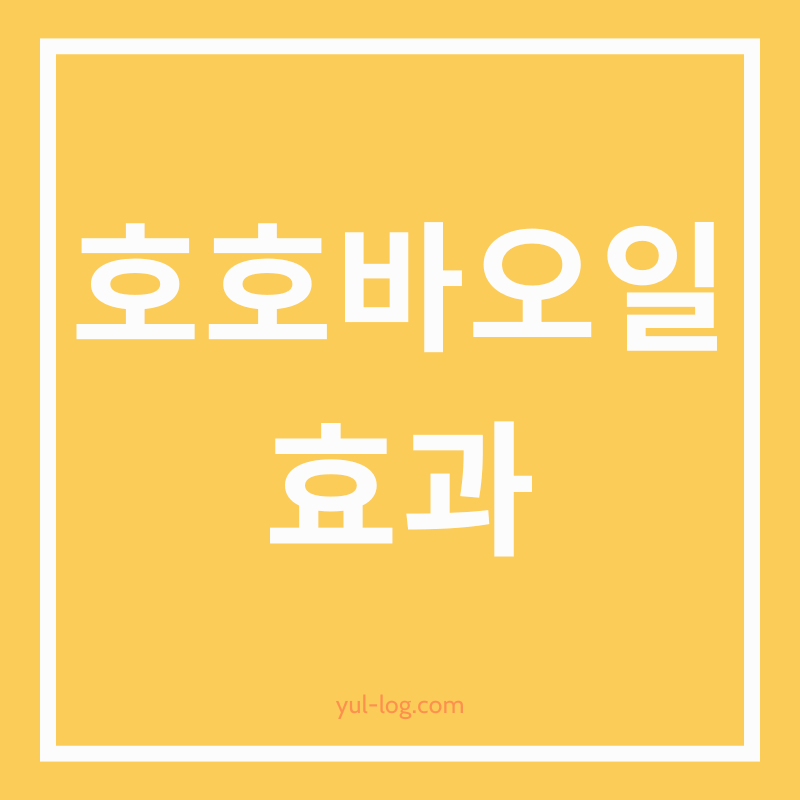 호호바 오일 피부와 모발을 위한 천연 보습제의 모든 것