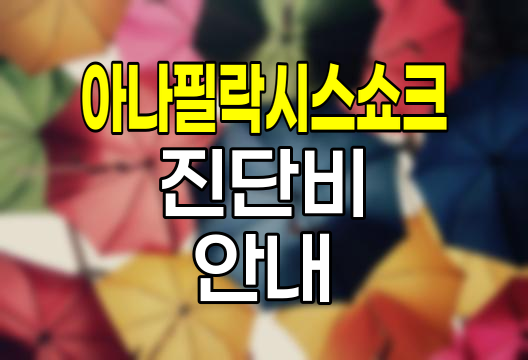 아나필락시스쇼크 진단비 청구 및 보장 안내