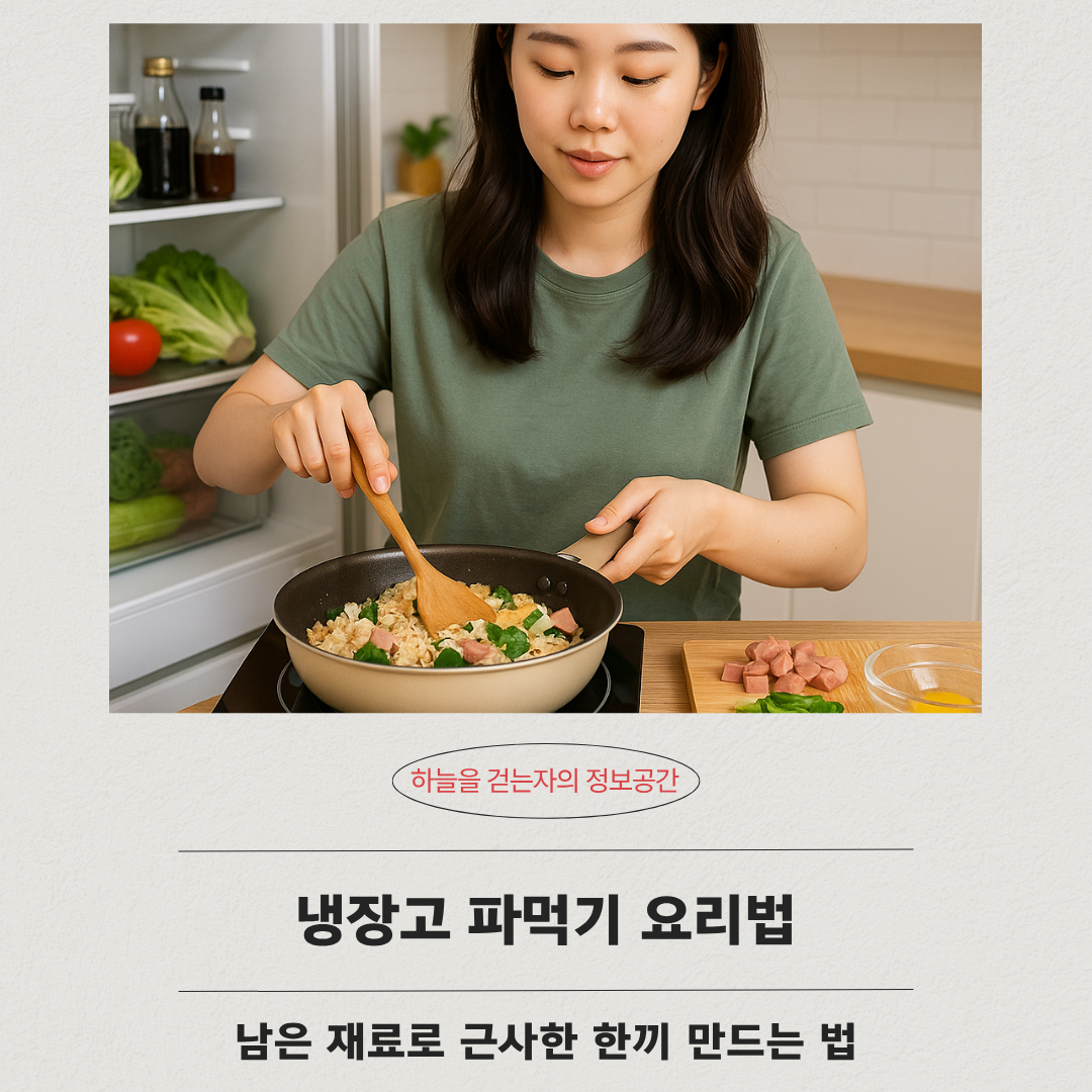 냉장고 파먹기 요리법 남은 재료로 근사한 한끼 만드는 법