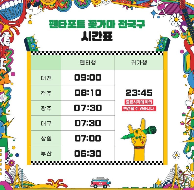 인천펜타포트 락페스티벌 일정