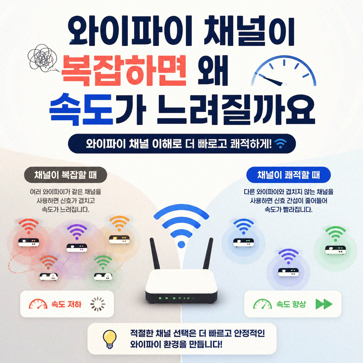 와이파이 속도가 갑자기 느려질 때, 채널 혼잡 때문일까요?