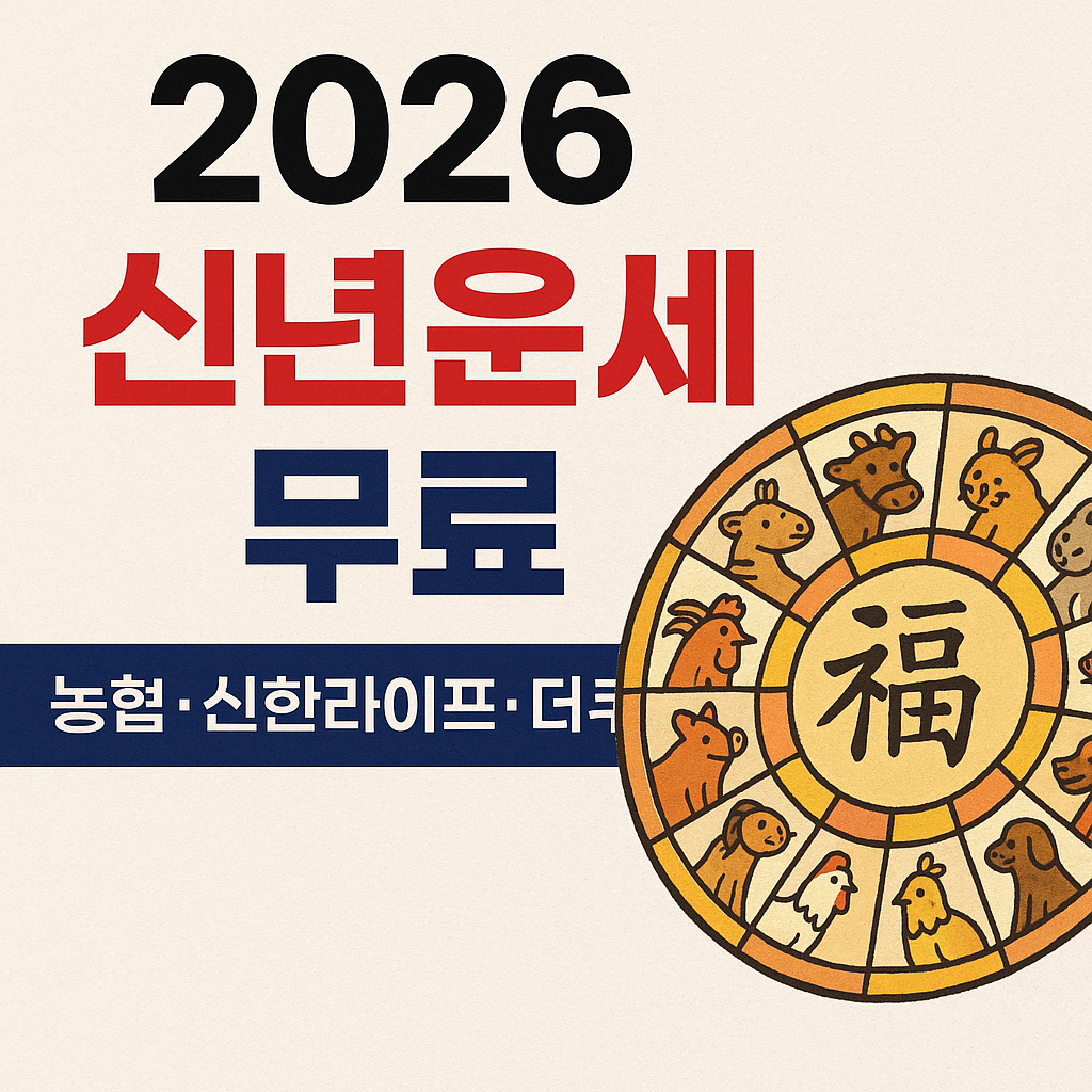 2026 신년운세 무료 보는 법｜농협&middot;신한&middot;신한라이프&middot;더쿠 화제 링크 총정리