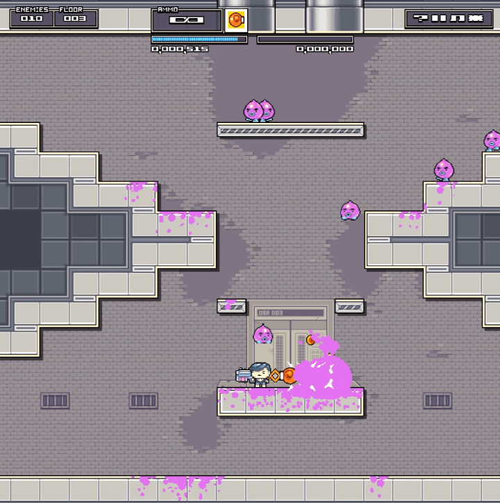 다양한-종류의-총알을-획득하여-적을-처치하는-화면