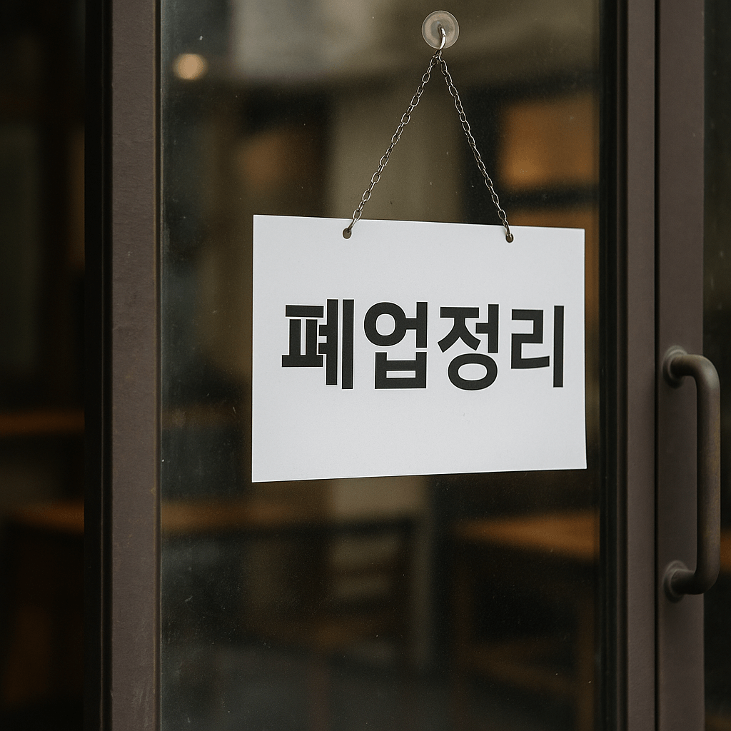 자영업자 폐업 - 사진