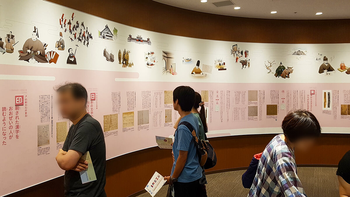 길이 30m 벽면에 정리한 한자의 역사